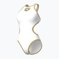 Dámske jednodielne plavky Arena One Biglogo One Piece white/gold 3