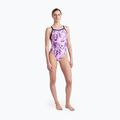 Dámske jednodielne plavky arena Rose Texture Swimsuit Xcross Back multi pink/navy 6
