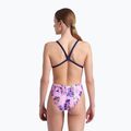 Dámske jednodielne plavky arena Rose Texture Swimsuit Xcross Back multi pink/navy 7