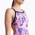 Dámske jednodielne plavky arena Rose Texture Swimsuit Xcross Back multi pink/navy 8