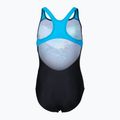 Detské jednodielne plavky arena Multi Pixels New Swim Pro Back black/turquoise 2