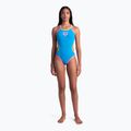 Dámske jednodielne plavky arena One Double Cross Back One Piece tyrkysová/fluo ružová/jemne zelená 7