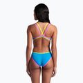 Dámske jednodielne plavky arena One Double Cross Back One Piece tyrkysová/fluo ružová/jemne zelená 8