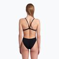 Dámske jednodielne plavky arena Lace Back Solid black/white 7