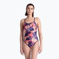 Dámske jednodielne plavky arena Reversible Swimsuit Challenge Back navy/multi 7
