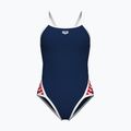 Dámske jednodielne plavky arena Icons Super Fly Back Solid navy / white / red multi