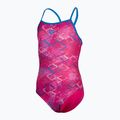 Detské jednodielne plavky Arena Daly Light Drop Back freak rose/blue china 2