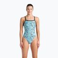 Dámske jednodielne plavky Arena Escape Challenge Back black/water blue multi