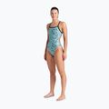 Dámske jednodielne plavky Arena Escape Challenge Back black/water blue multi 2