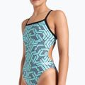 Dámske jednodielne plavky Arena Escape Challenge Back black/water blue multi 4