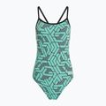 Dámske jednodielne plavky Arena Escape Challenge Back black/water blue multi