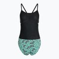 Dámske jednodielne plavky Arena Escape Challenge Back black/water blue multi 2