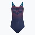 Dámske jednodielne plavky arena Foggy Dots Swim Pro Back navy / blue cosmo