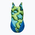 Arena Star Shaped Swim Tech L modré river/soft green/multi detské jednodielne plavky