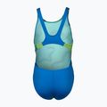 Arena Star Shaped Swim Tech L modré river/soft green/multi detské jednodielne plavky 2