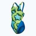 Arena Star Shaped Swim Tech L modré river/soft green/multi detské jednodielne plavky 3