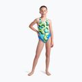 Arena Star Shaped Swim Tech L modré river/soft green/multi detské jednodielne plavky 6