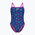 Dámske jednodielne plavky arena Reversible Swimsuit Challenge Back royal multi/shocking pink