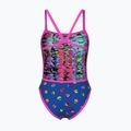 Dámske jednodielne plavky arena Reversible Swimsuit Challenge Back royal multi/shocking pink 3