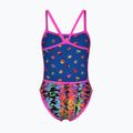 Dámske jednodielne plavky arena Reversible Swimsuit Challenge Back royal multi/shocking pink 4