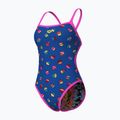 Dámske jednodielne plavky arena Reversible Swimsuit Challenge Back royal multi/shocking pink 5