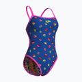 Dámske jednodielne plavky arena Reversible Swimsuit Challenge Back royal multi/shocking pink 6