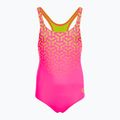 Detské jednodielne plavky Arena Kikko V Swim Pro Back shocking pink / soft green