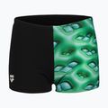 Detské plavecké boxerky arena Foam Swim Short black/soft green multi