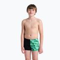 Detské plavecké boxerky arena Foam Swim Short black/soft green multi 5
