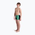 Detské plavecké boxerky arena Foam Swim Short black/soft green multi 6