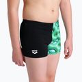 Detské plavecké boxerky arena Foam Swim Short black/soft green multi 8