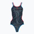 Dámske jednodielne plavky arena One Fireflow Double Cross blue river/red/black multi