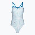 Dámske jednodielne plavky arena Fireflow Challenge back blue river/white multi