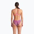 Dámske jednodielne plavky arena Pink Dahlia Lace Back shocking pink/multi 3