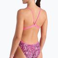 Dámske jednodielne plavky arena Pink Dahlia Lace Back shocking pink/multi 4