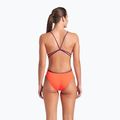Dámske jednodielne plavky arena Lace Back Solid bright coral/plum 3