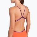 Dámske jednodielne plavky arena Lace Back Solid bright coral/plum 5