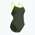 Dámske jednodielne plavky arena Lace Back Solid dark sage/artic lime 3