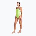Dámske jednodielne plavky arena Lace Back Solid artic lime/future dusk 2