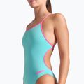 Dámske jednodielne plavky arena Lace Back Solid water/shocking pink 4