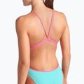 Dámske jednodielne plavky arena Lace Back Solid water/shocking pink 5