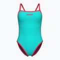Dámske jednodielne plavky arena Solid Rev Challenge Back water/plum/bright coral