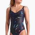 Dámske jednodielne plavky arena Abyss U Back multi black/black 8