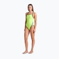 Dámske jednodielne plavky arena Icons Super Fly Back Solid artic lime/dark sage 2