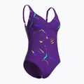Dámske jednodielne plavky arena Abyss U Back multi plum/plum 3