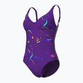 Dámske jednodielne plavky arena Abyss U Back multi plum/plum 4