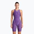 Dámske jednodielne plavky arena Powerskin ST Next LE Open Back leopard skin violet