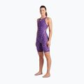 Dámske jednodielne plavky arena Powerskin ST Next LE Open Back leopard skin violet 2