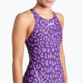 Dámske jednodielne plavky arena Powerskin ST Next LE Open Back leopard skin violet 4