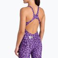 Dámske jednodielne plavky arena Powerskin ST Next LE Open Back leopard skin violet 5